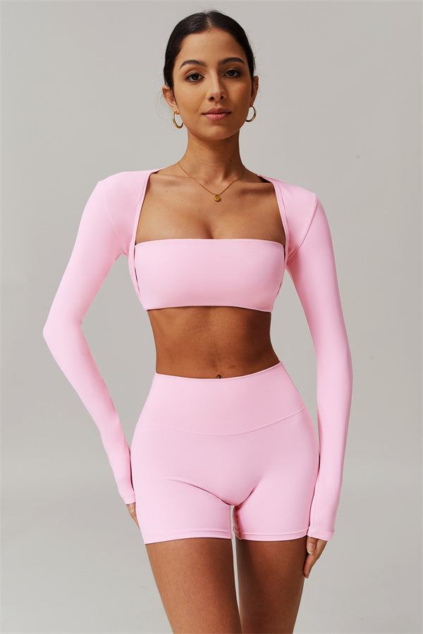 The Essence 3-Piece Top & Shorts Set Vanilla
