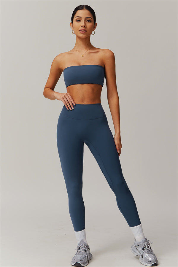 The Essence Sports Bra Leggings 2-Piece Set Denim