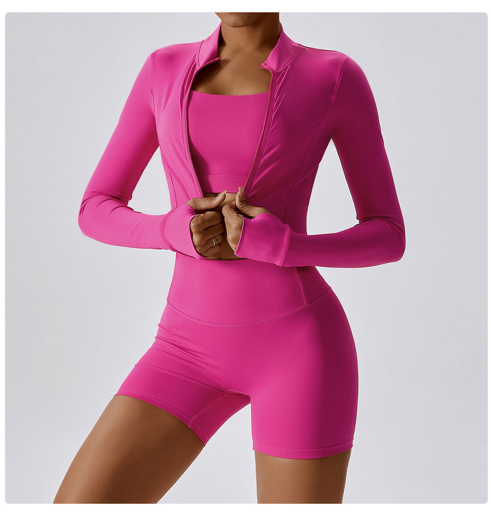 Thea Zip Longsleeve Top
