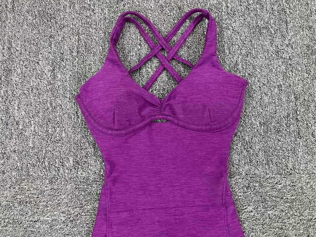 Double Cross Back Active Jumpsuit