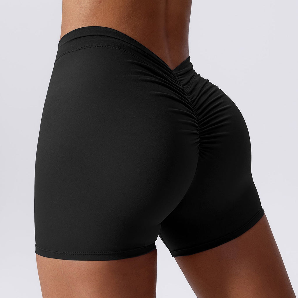 Naomi Mini V Scrunch Shorts Black
