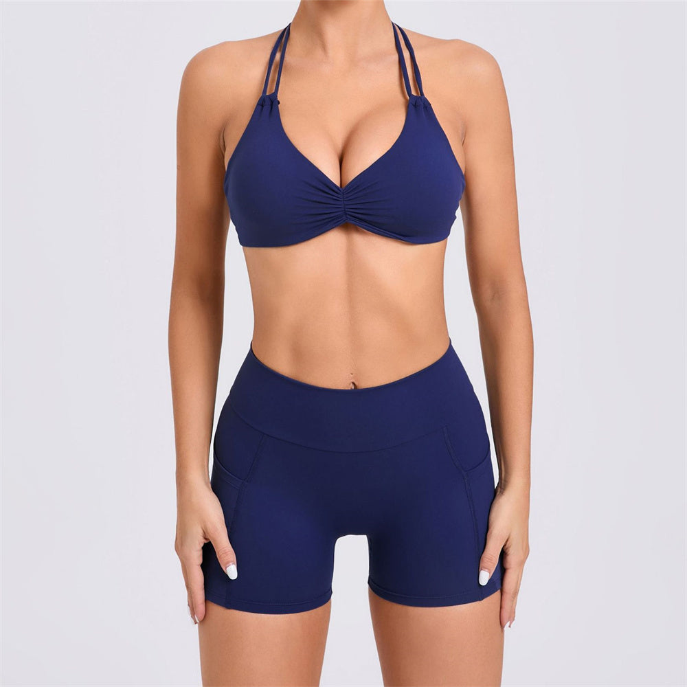 Riley Bra Top & Shorts Set Navy