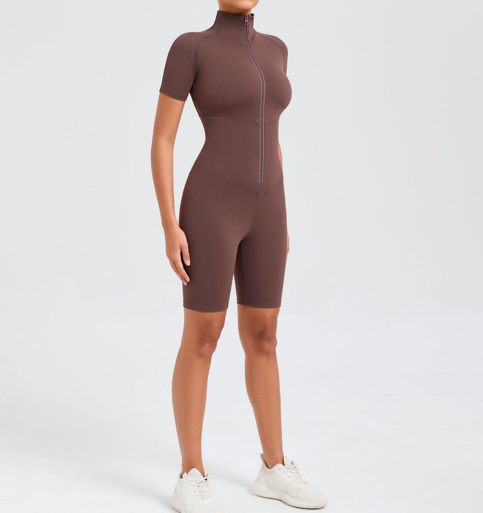 Core T-Sleeve Zip Romper