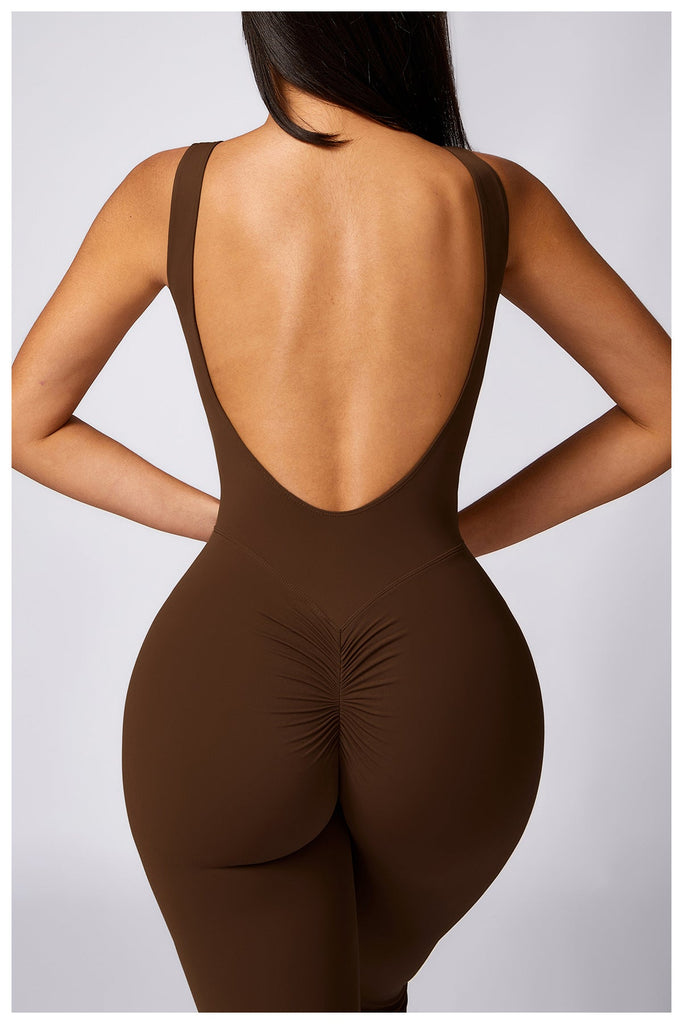 Jewel Scrunch Flared Jumpsuit