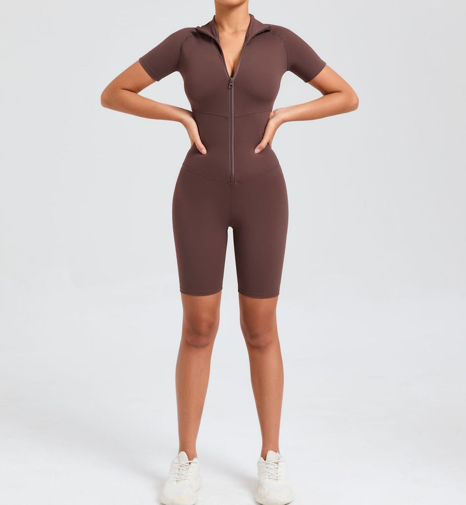 Core T-Sleeve Zip Romper