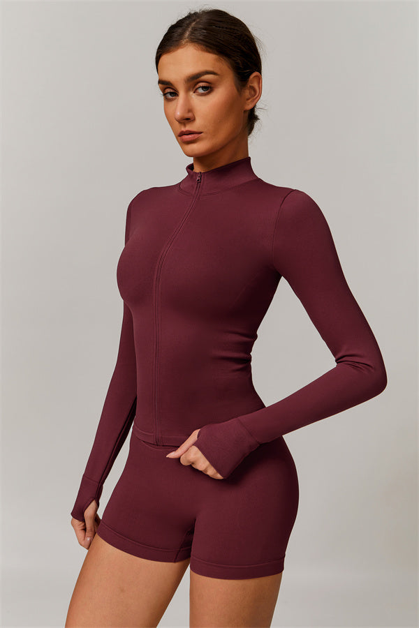 The Nova Luxe Jacket Sports Bra Shorts 3-Piece Set