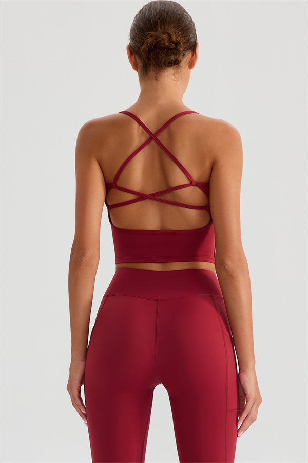 The Glee Tank Top Leggings 2-Piece Set Burgundy