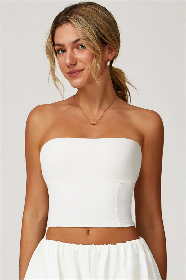 The Sprint Tube Top White