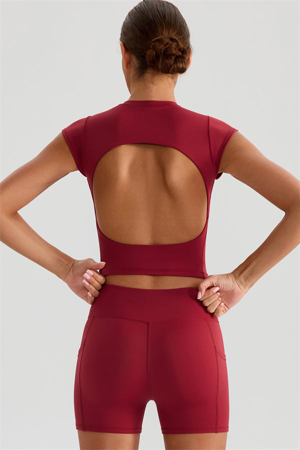 The Glee T-shirt Shorts 2-Piece Set Burgundy