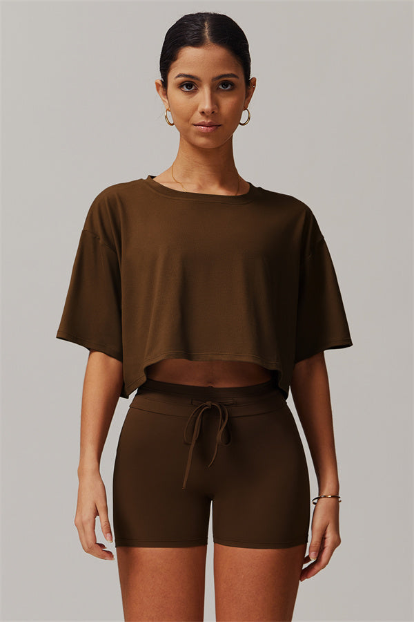 The Resonate T-shirt Shorts 2-Piece Set Taupe