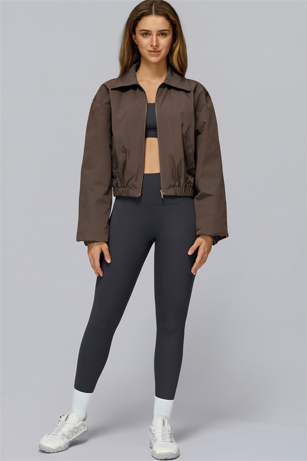 The Elle Form Crop Zip Jacket