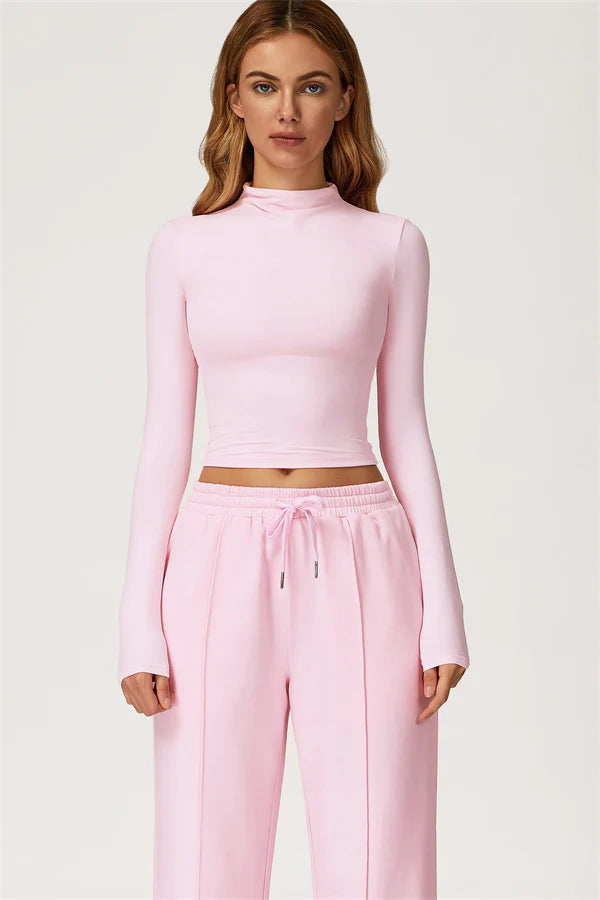 The Motion Crop Top Sweatpants 2-Piece Set Vanilla