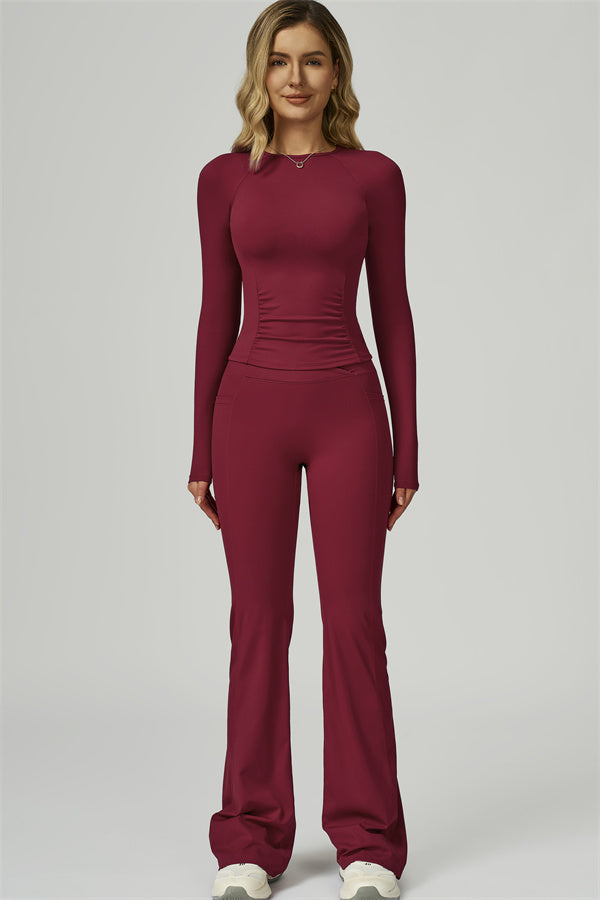 The FlexFit Active Top Flared Leggings 2-Piece Set