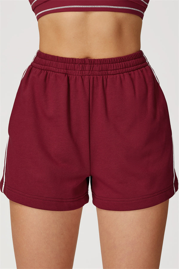 The Amara Lounge Shorts Burgundy