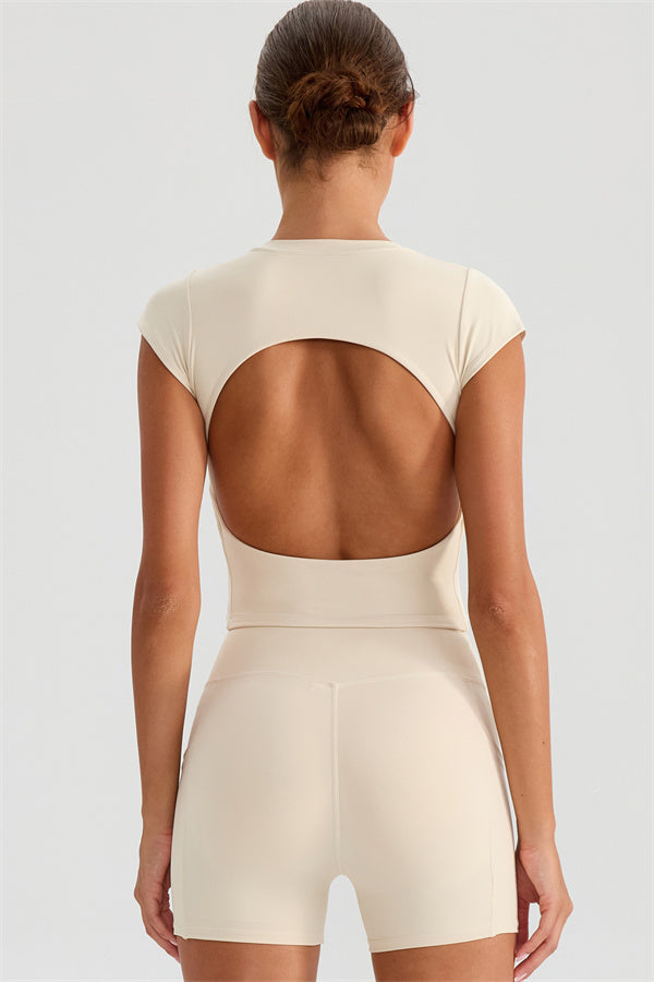 The Glee T-shirt Shorts 2-Piece Set Pearl White