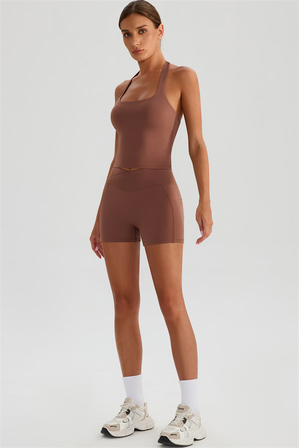 The Glee Halter Tank Top Shorts 2-Piece Set