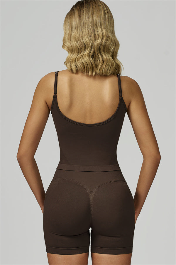 The Prime Crop Top Shorts 2-Piece Set Bistre