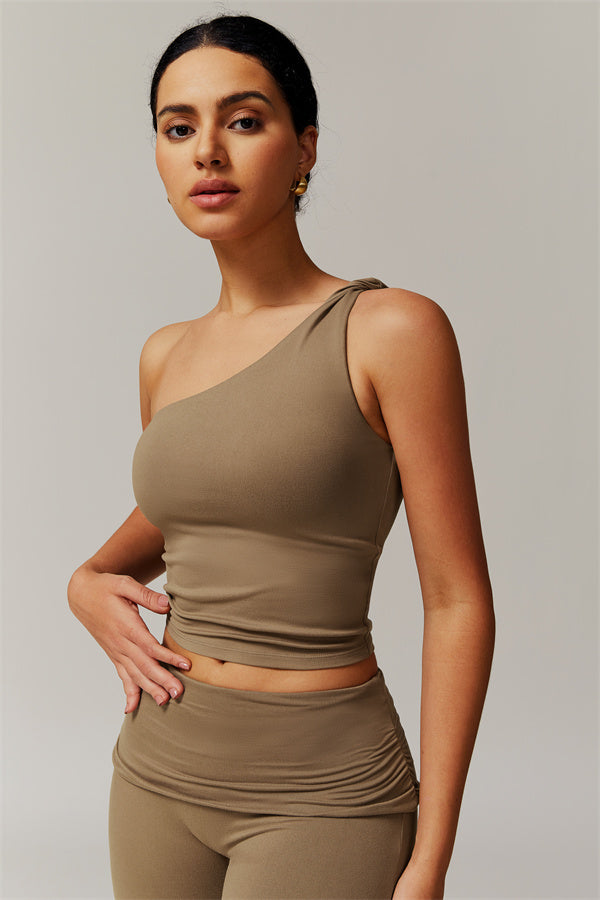 The Luxe One-Shoulder Crop Top