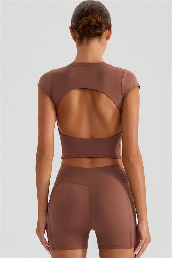 The Glee T-shirt Shorts 2-Piece Set Walnut