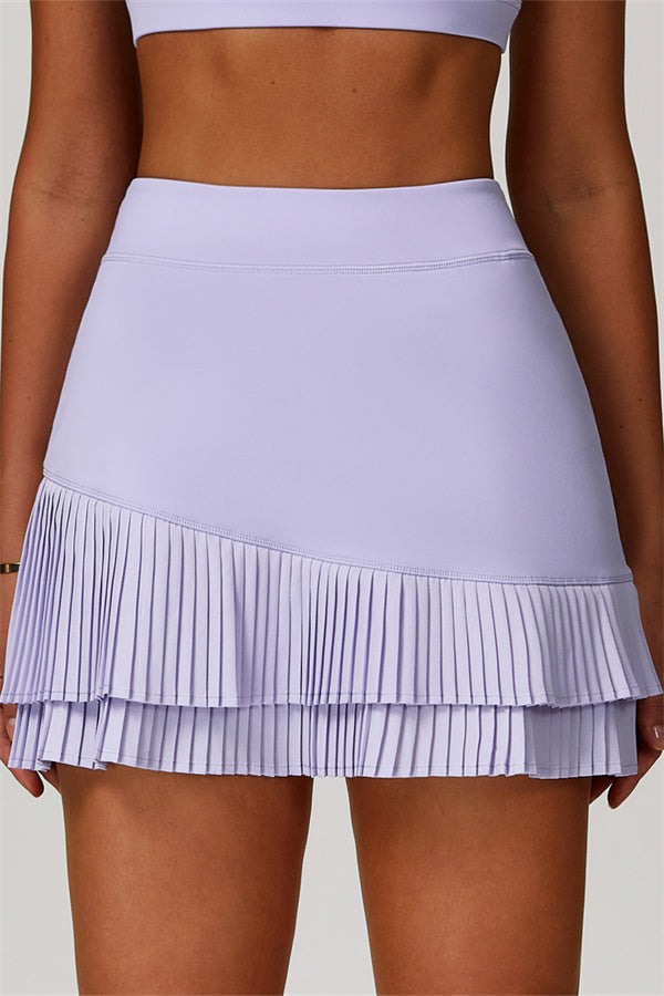 The Lavish Cut-out Crop Top Tennis Skirt 2-Piece Set