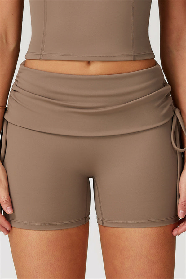 Alani Ruched Shorts Moccasin