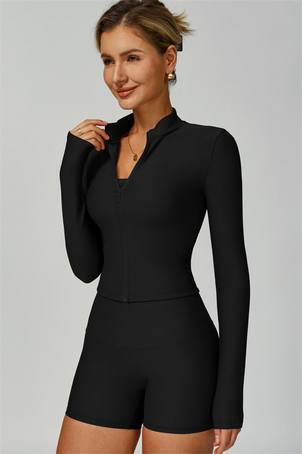The Burst Jacket Sports Bra Shorts 3-Piece Set