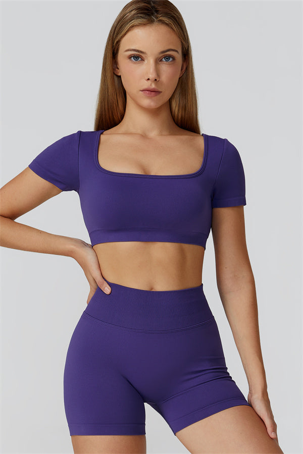 The Reign Crop Top Shorts 2-Piece Set Butterfly