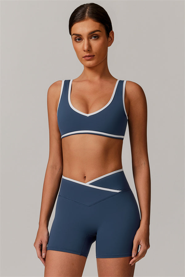 The Stamina Sports Bra Shorts 2-Piece Set Cobalt