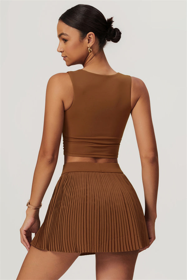 The Balance Crop Top Tennis Skirt 2-Piece Set