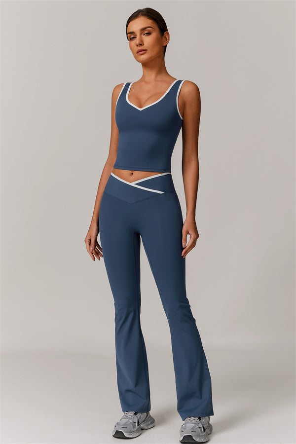The Stamina Tank Top Flared Leggings 2-Piece Set
