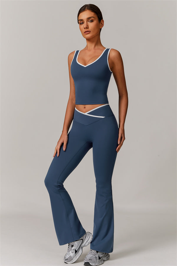 The Stamina Tank Top Flared Leggings 2-Piece Set