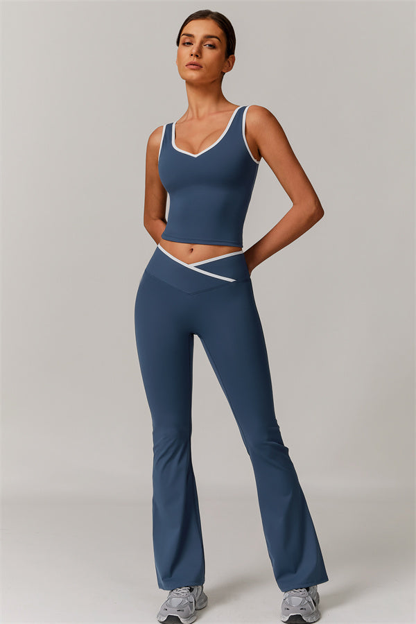 The Stamina Tank Top Flared Leggings 2-Piece Set