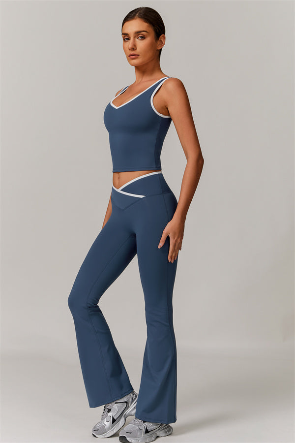 The Stamina Tank Top Flared Leggings 2-Piece Set