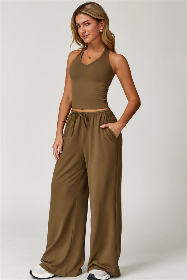 The Sprint Halter Tank Top Sweatpants 2-Piece Set