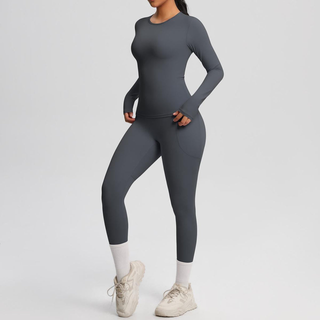 Pilates Princess Longsleeve Top & Leggings Set Graphite