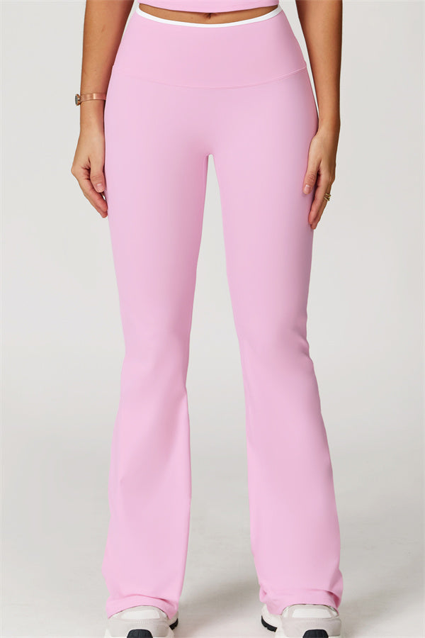 The Quest Cross Back Crop Top Flared Leggings 2-Piece Set