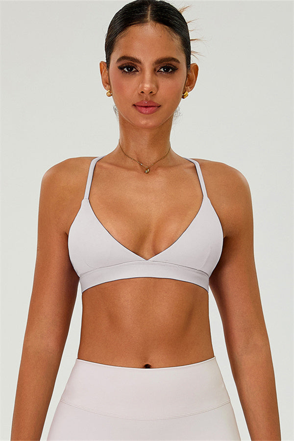 The Ember Sports Bra Pearl White