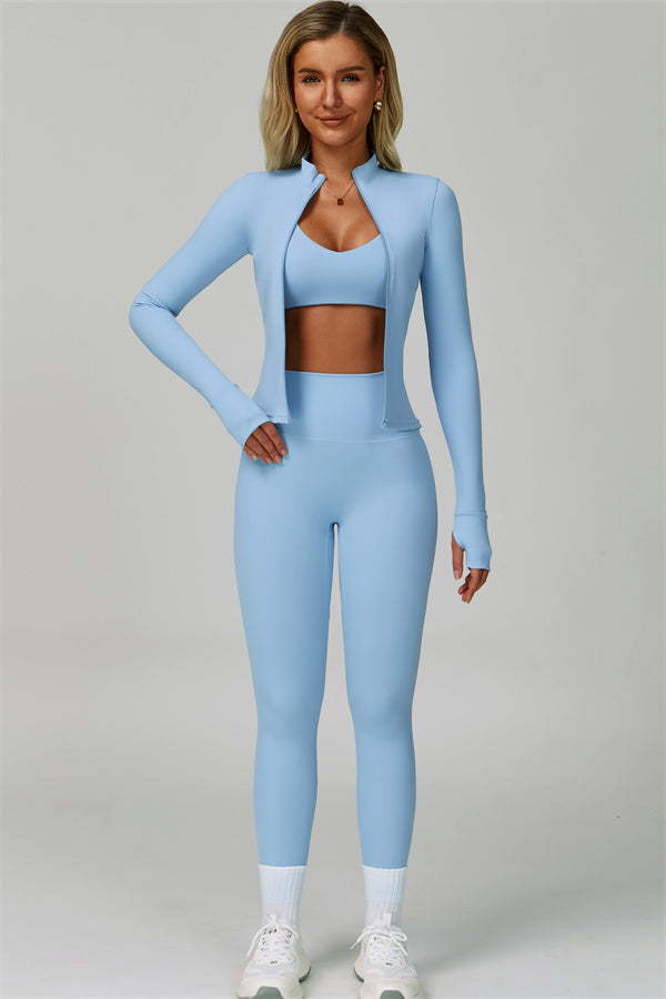 The Seraphine Jacket Sports Bra Leggings 3-Piece Set