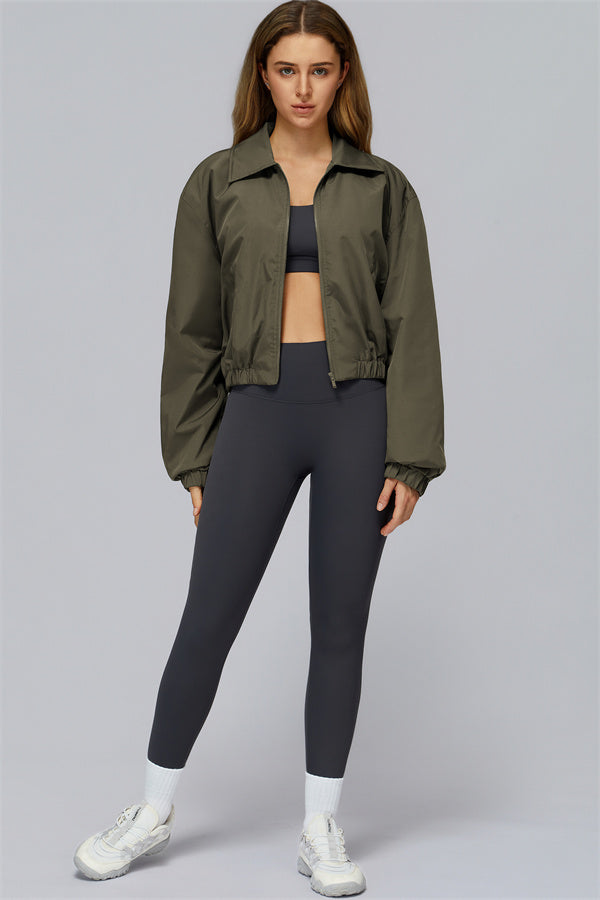 The Elle Form Crop Zip Jacket
