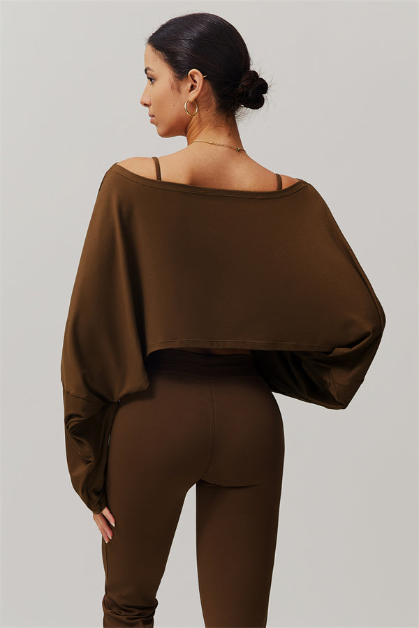 The Resonate Drift Cropped Pullover Flared Leggings 2-Piece Set