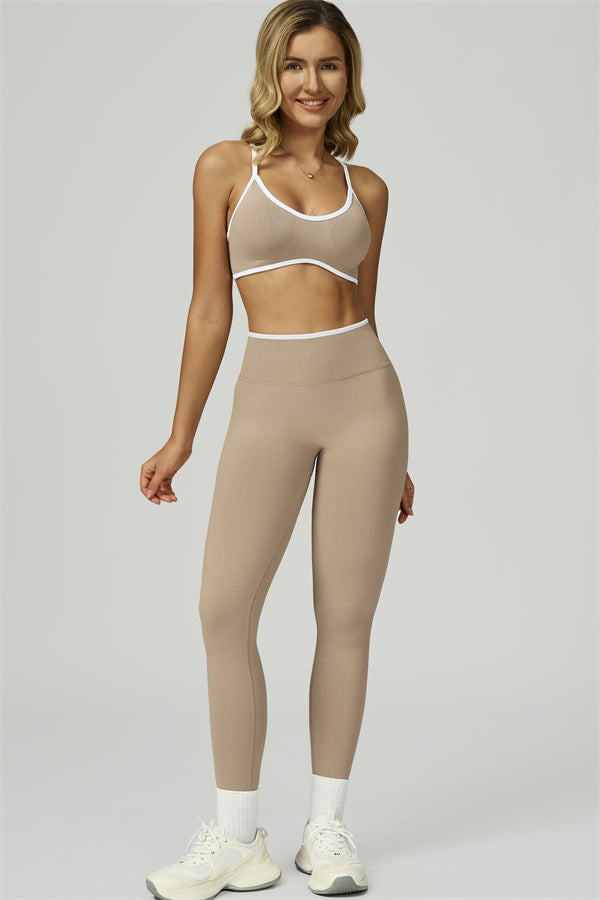The Prime Contrast Sports Bra Leggings 2-Piece Set