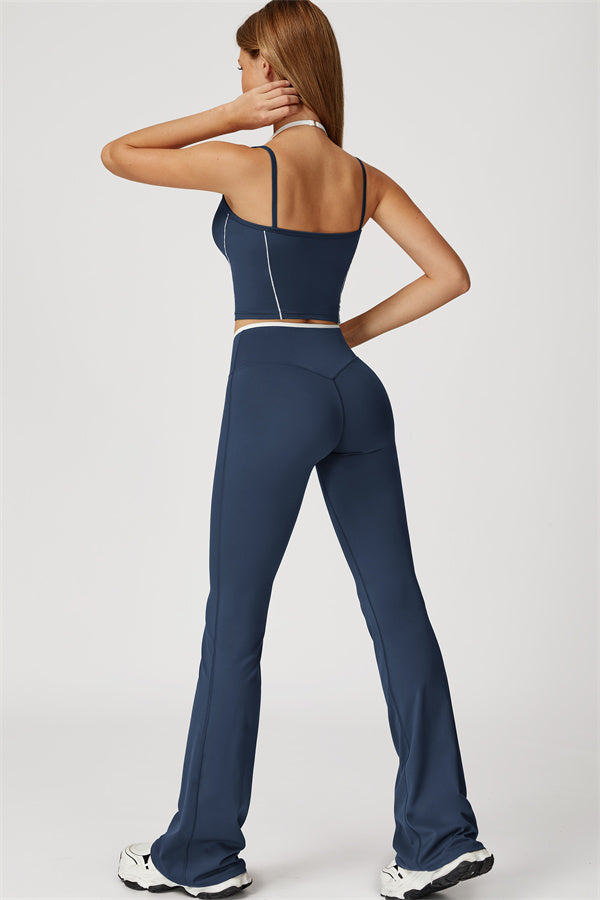The Radiant Crop Top Flared Leggings 2-Piece Set