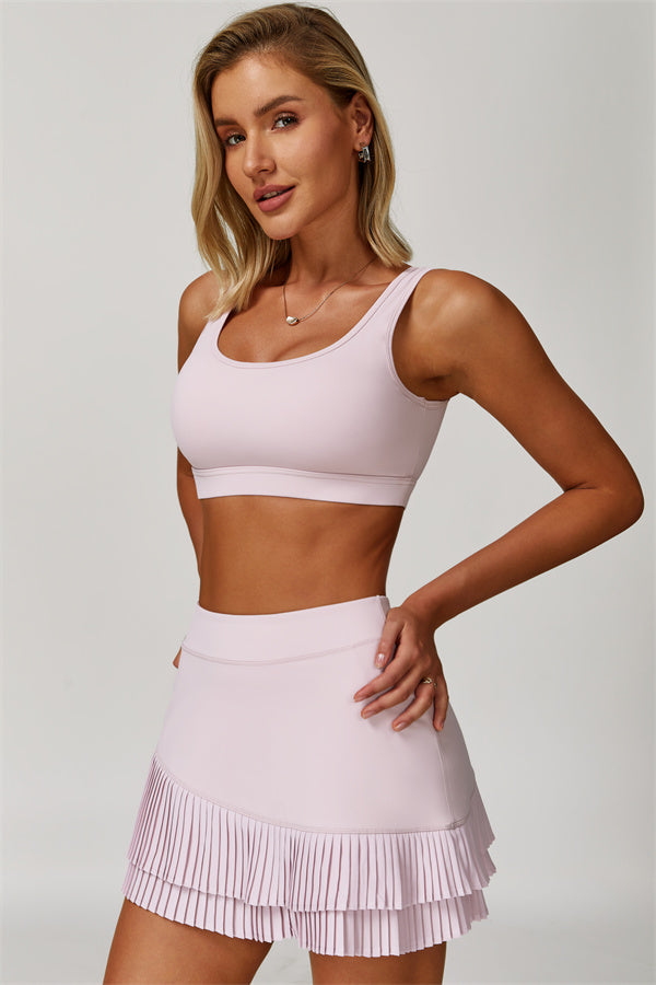 The Lavish Sports Bra Tennis Skirt 2-Piece Set