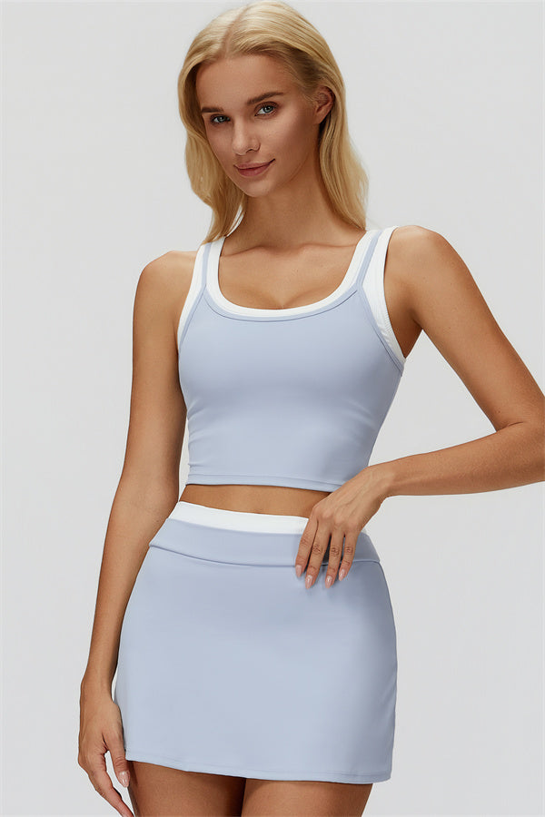 The Canyon Sports Bra Skirt 2-Piece Set Blue Angel