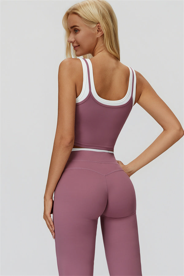 The Canyon Crop Tank Flared Leggings 2-Piece Set