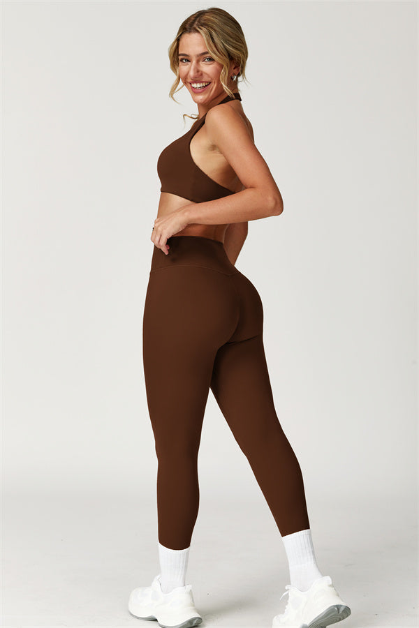 The Boost Halter Sports Bra Isabella Leggings 2-Piece Set