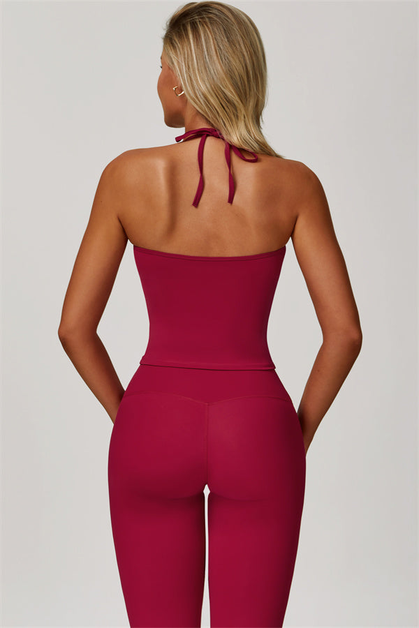 The Refresh Halter Crop Top Leggings 2-Piece Set