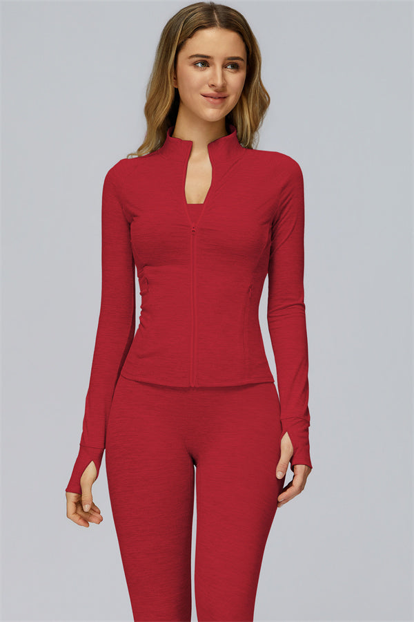 The Radiance Jacket Leggings 2-Piece Set Red