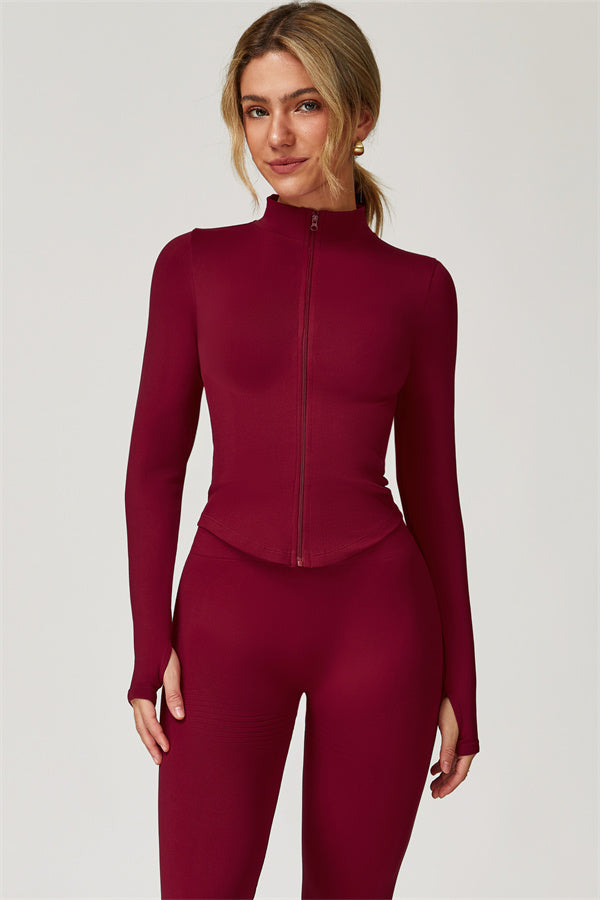 The Delight Jacket Leggings 2-Piece Set Burgundy