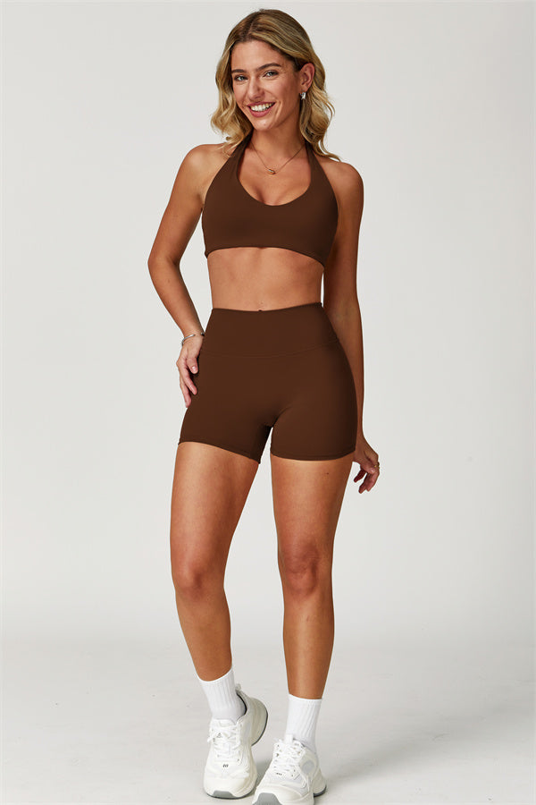 The Boost Halter Sports Bra Isabella Shorts 2-Piece Set